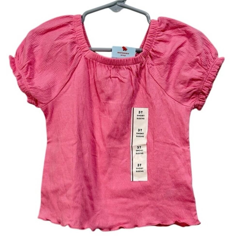 Cat & Jack 3T Pink Short Sleeve Shirt
